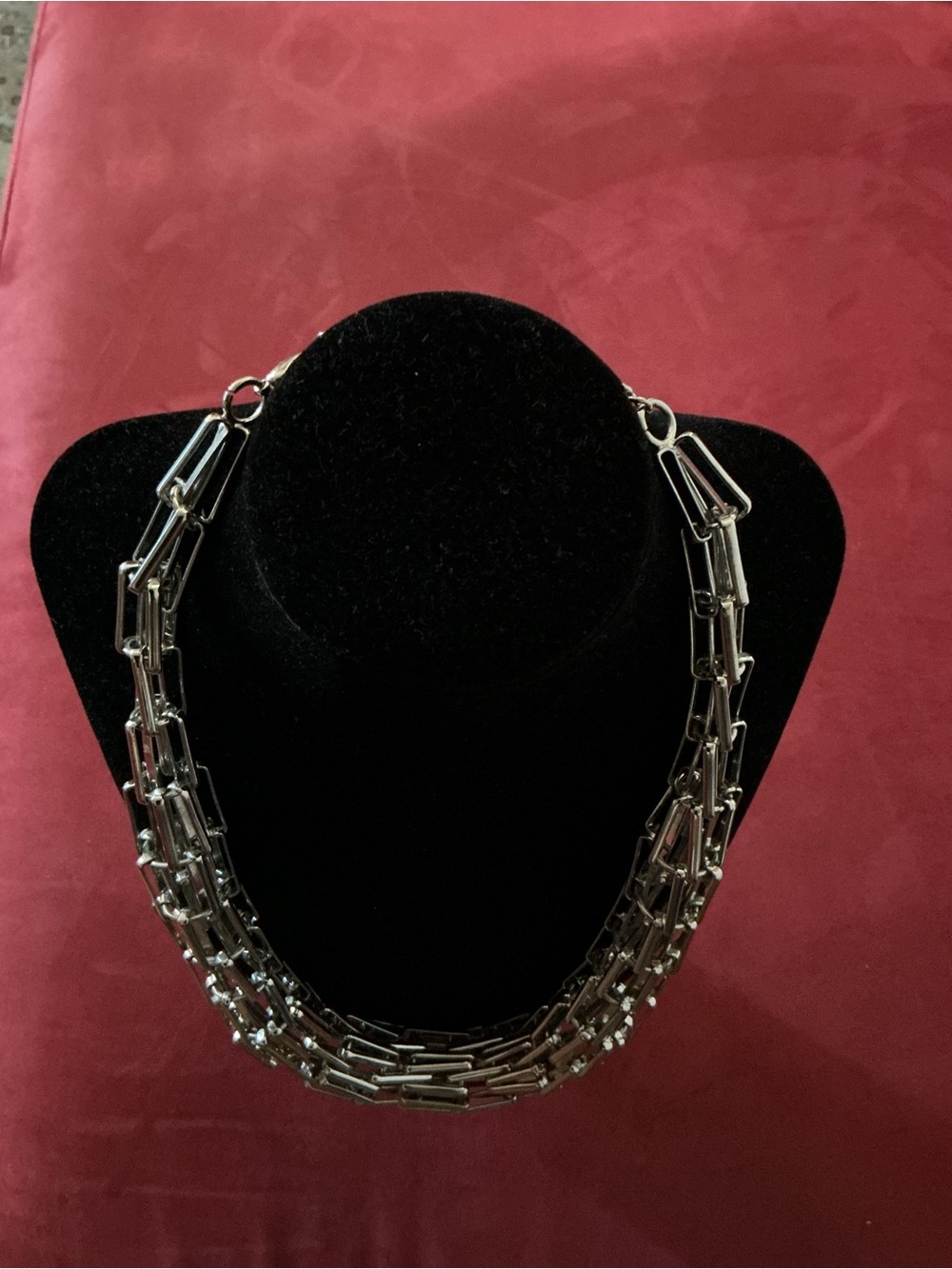 424 Fifth Silver Tube Link Necklace for Women